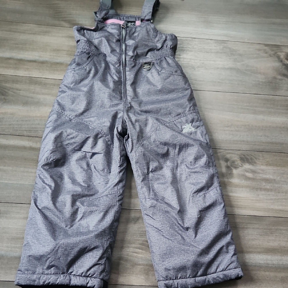 ZeroXposur Kids Silver Snow Overalls 4/5